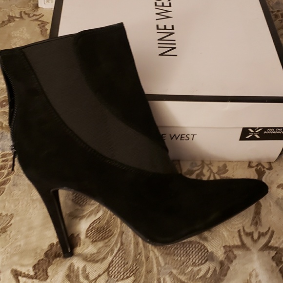 Nine west black suede booties black - Picture 5 of 6